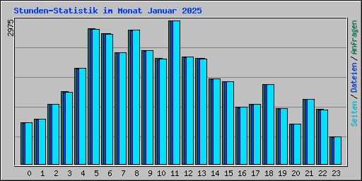 Stunden-Statistik im Monat Januar 2025