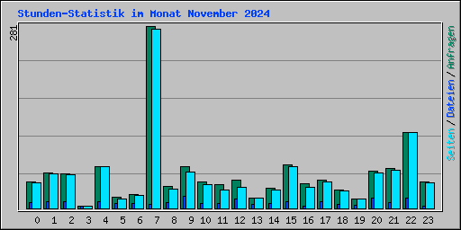 Stunden-Statistik im Monat November 2024